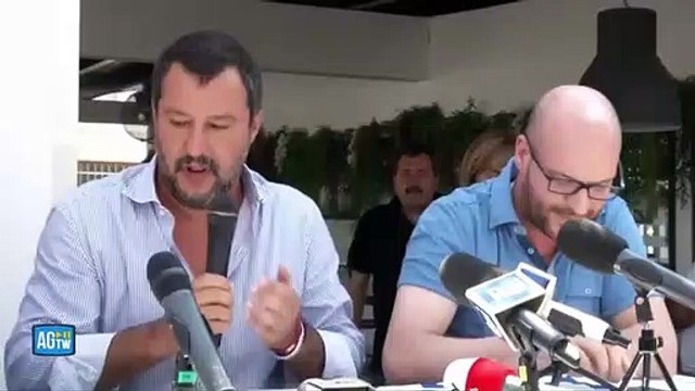 Salvini - AMilano Marittima, alla presentazione della Festa della Lega della Romagna (01.08.19)