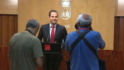 Ignacio Aguado (Cs) en rueda de prensa