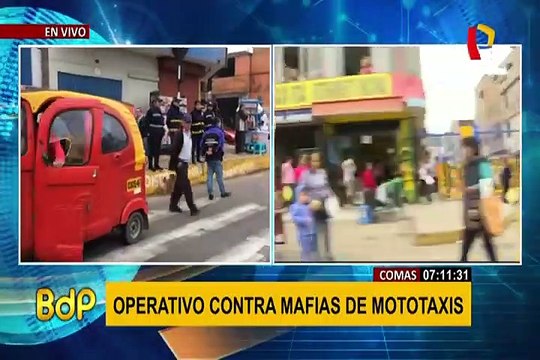 Comas: realizan operativo contra mototaxis informales