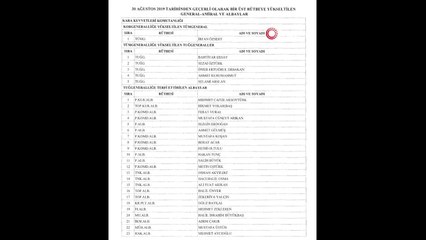 YAŞ kararıyla terfi alacak ve emekli olacakların tam listesi yayınlandı
