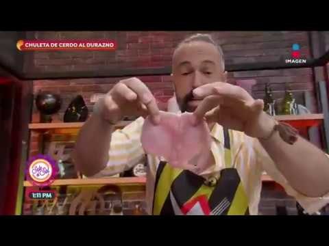 Cocina de solteros: Chuleta de cerdo al durazno | Sale el Sol