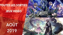 Les sorties jeux vidéo en août 2019