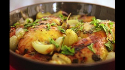 Cuisse de poulet à l'oignon