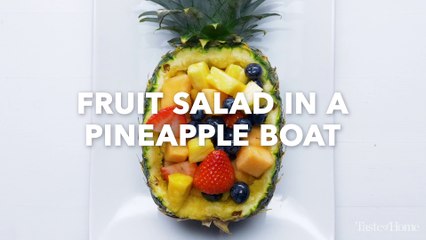 Fruit Salad In A Pineapple Boat