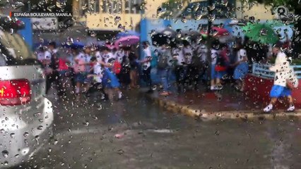 Flooding along España Boulevard in Manila, August 2