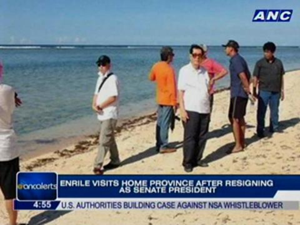 Enrile visits home province after resigning as Senate president
