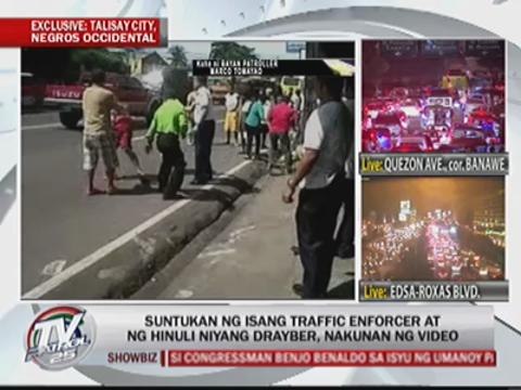 Brawling enforcer, driver caught on cam