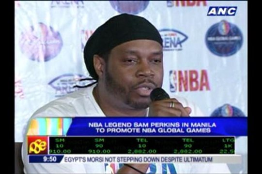 Sam Perkins in Manila to promote Global Games