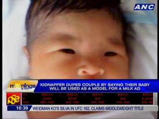 Kidnapper dupes couple by saying their baby will be used as a model for a milk ad