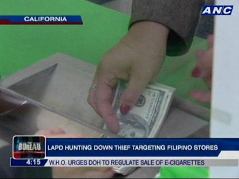 LAPD hunting down thief targeting Filipino stores