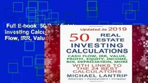 Full E-book  50 Real Estate Investing Calculations: Cash Flow, IRR, Value, Profit, Equity,