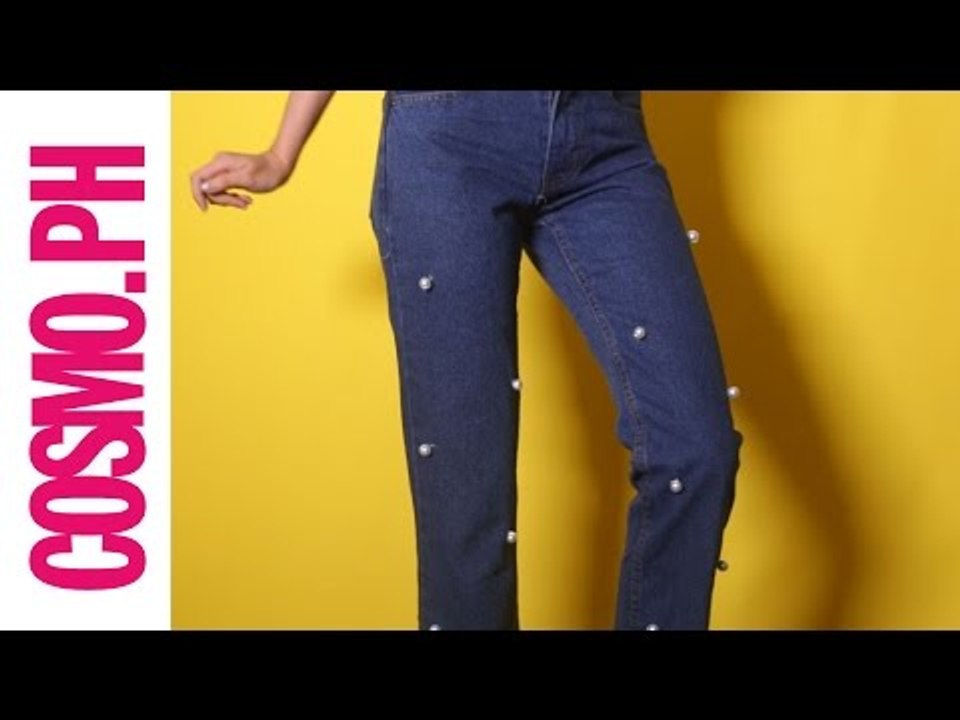 DIY Fashion: Pearl Embellished Jeans
