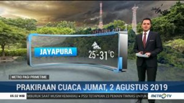Prakiraan Cuaca Jumat, 2 Agustus 2019