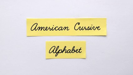 How to Write in Cursive (Looped Cursive)