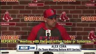 Alex Cora On Red Sox Team Meeting To Take Place Before Yankees Series