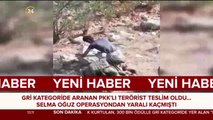 Gri kategoride aranan PKK'lı teröristin teslim olma görüntüleri