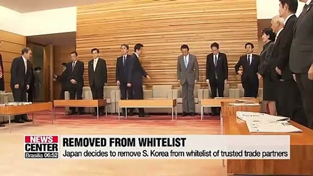 Japan decides to remove S. Korea from whitelist of trusted trade partners