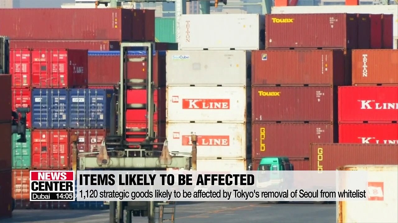 1,120 strategic goods likely to be affected by Japan's removal of S. Korea from whitelist