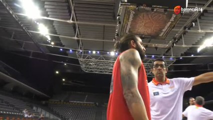 La selección de baloncesto toma contacto con en Navarra Arena