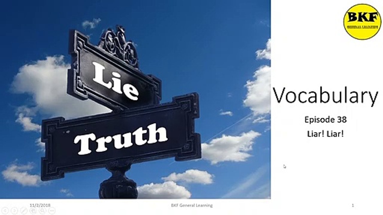 Vocabulary: Liar! Liar!