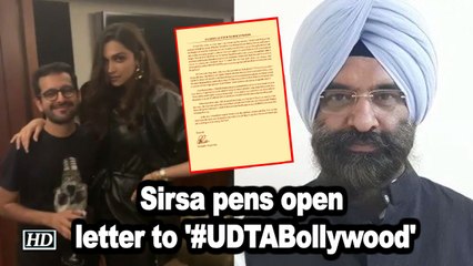 Sirsa pens open letter to '#UDTABollywood'