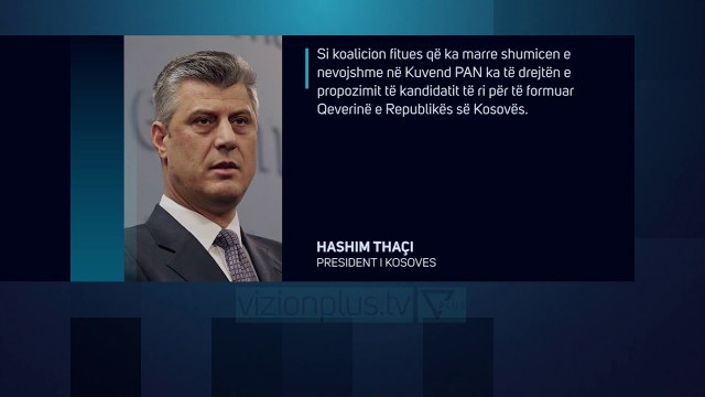 Thaçi kerkon nje emer per kreun e ekzekutivit - News, Lajme - Vizion Plus