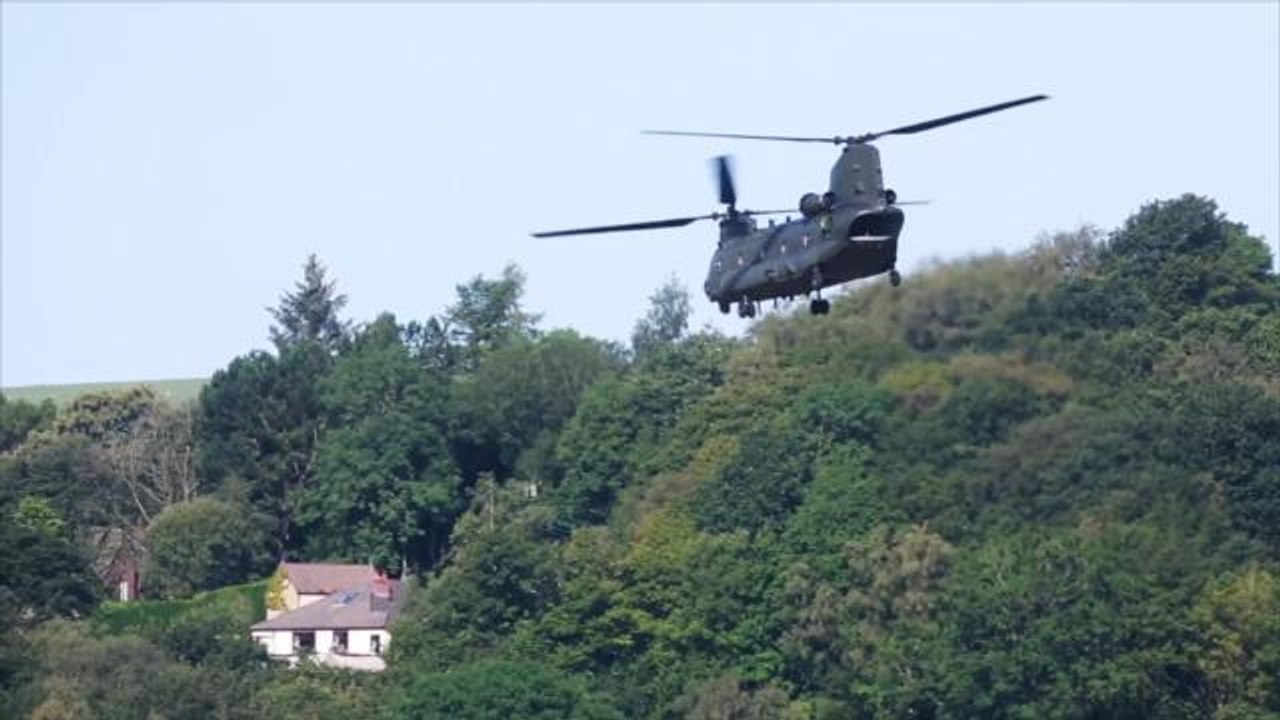 Chinook helicopter at Toddbrook