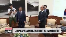 S. Korea's 1st Vice FM summons Japanese ambassador over trade curbs
