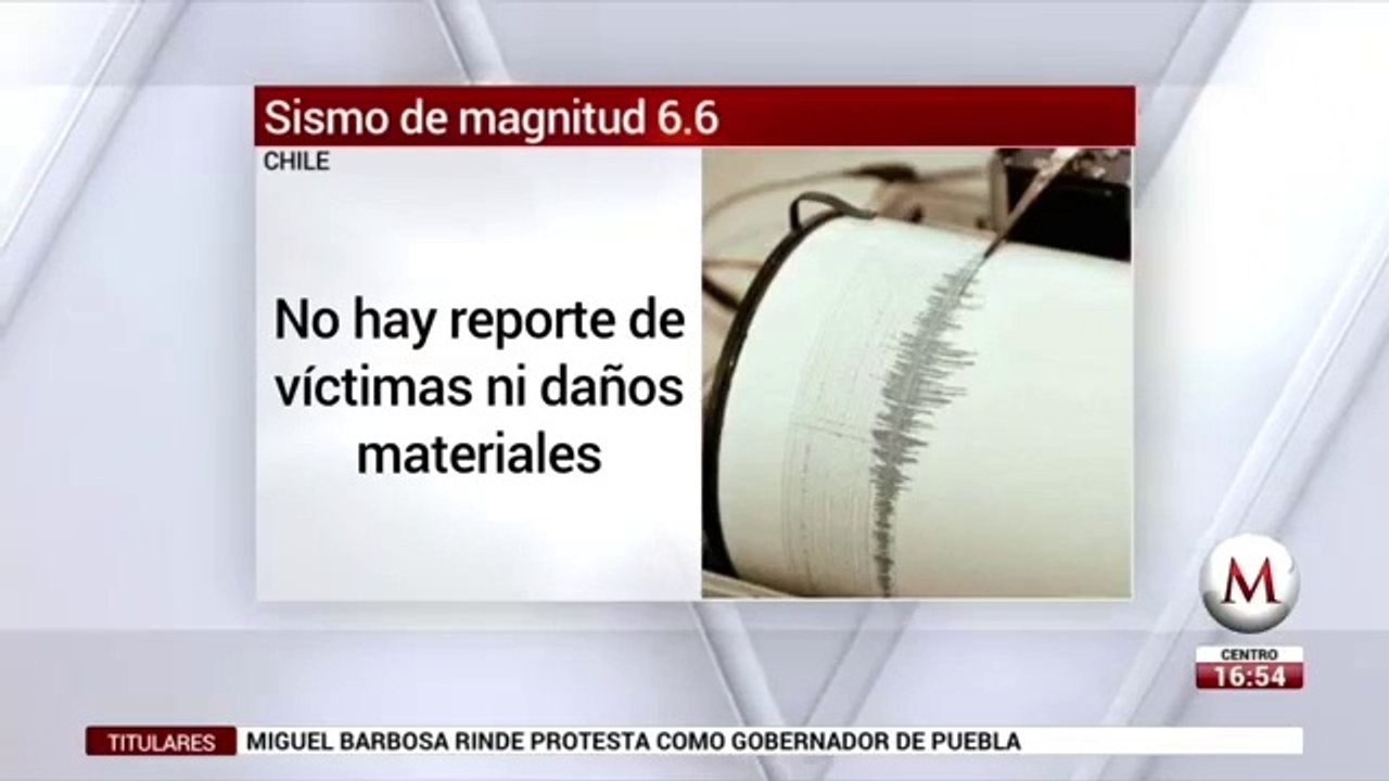 Sismo de magnitud 6.6 sacude centro de Chile