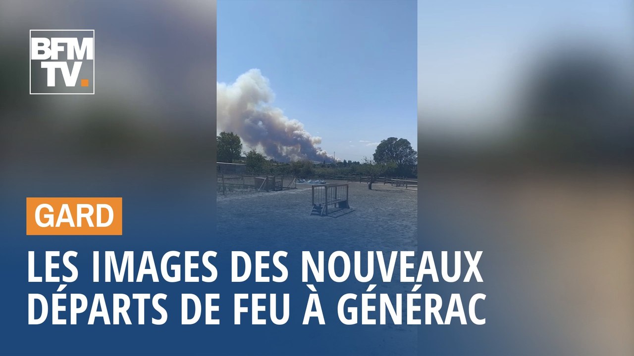 Les images des nouveaux départs de feu à Générac, dans le Gard