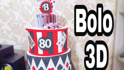 Como fazer um bolo decorativo 3D de baralho