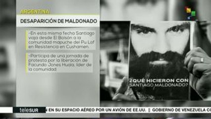 A dos años de su muerte, argentinos exigen justicia para Maldonado
