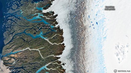 Melting ice & wildfires: Five visuals to sum up Greenland's heatwave