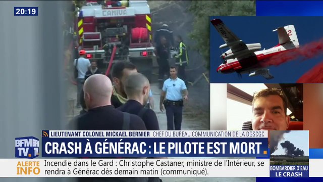 Un responsable de la DGSCGC fait part de sa tristesse après la mort d'un pilote de bombardier d'eau à Générac