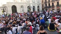 Manifestación de  manteros en Barcelona