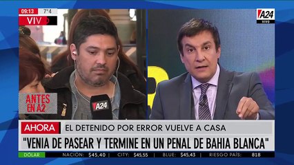 El hombre que estuvo detenido seis días por un error recuperó su libertad