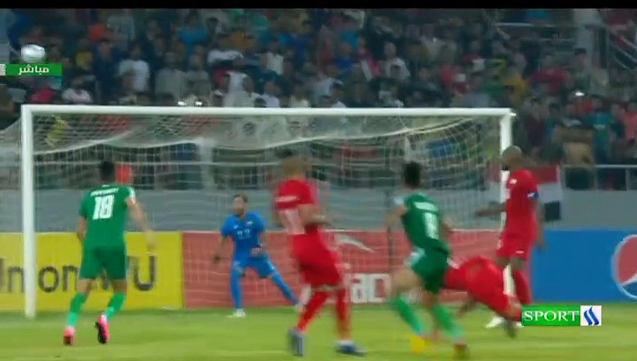 هد ف منتخب  العراق في مرمى منتخب فلسطين حسين علي في كاس اتحاد غرب اسيا  2_8_2019