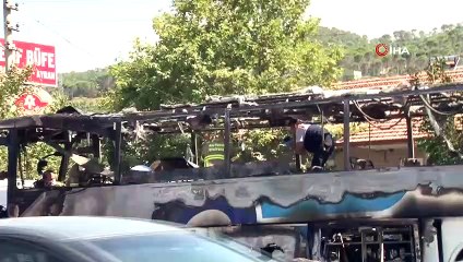 Otobüste yangının kahve makinesinde çıktığı öğrenildi