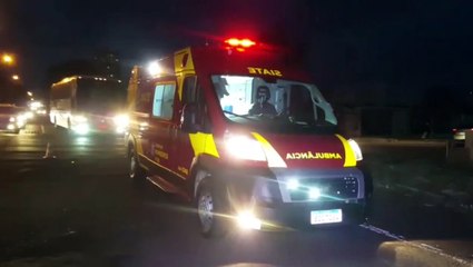 Siate atende motociclista ferida na Rua Vitória