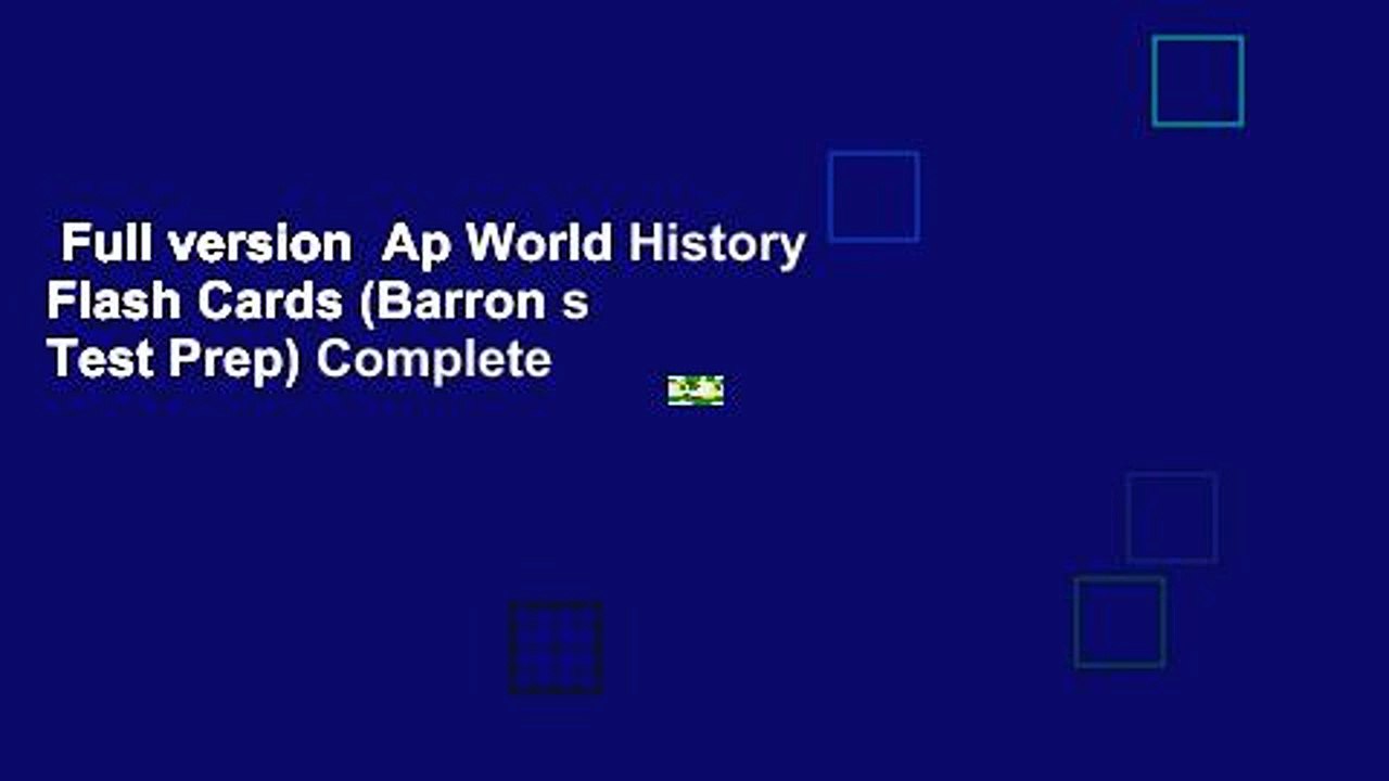 Full version  Ap World History Flash Cards (Barron s Test Prep) Complete