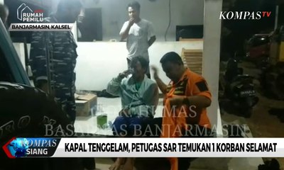 Download Video: Kapal Tenggelam, Petugas SAR Temukan 1 Korban Selamat