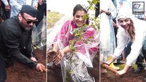 Kajol And Jackie Shroff Participate In Plantation Drive Amid Heavy Rains