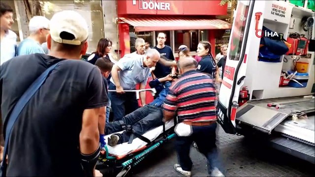 Yürüme engelli vatandaş karşıya geçerken düşüp yaralandı