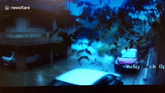 Wall collapses in northern India after heavy rains