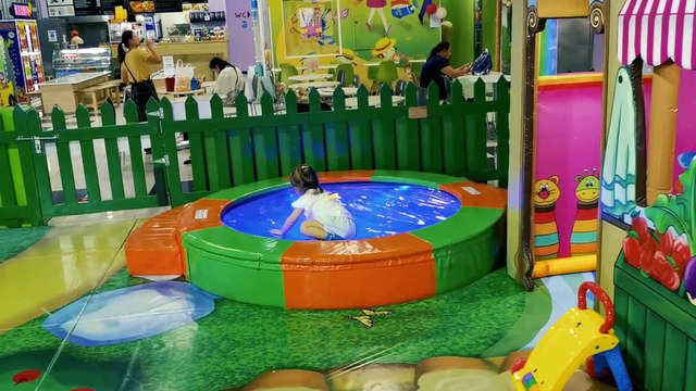 Little Mia in indoor playground for kids in Motor City Dubai Part 1. Kids entertainment