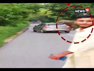 हिमाचल-हरियाणा मार्ग पर निकल आया गजराज, सड़क पर लग गया जाम