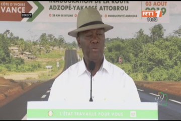 Inauguration de l'axe Adzopé - Yakassé Attobrou: Discours du Président OUATTARA