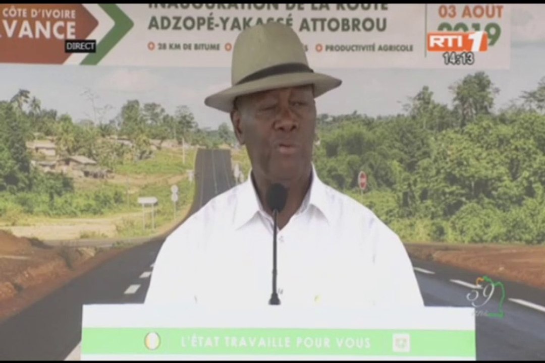 Inauguration de l'axe Adzopé - Yakassé Attobrou: Discours du Président OUATTARA