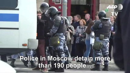 Police detain almost 200 at Moscow rally: protest monitor