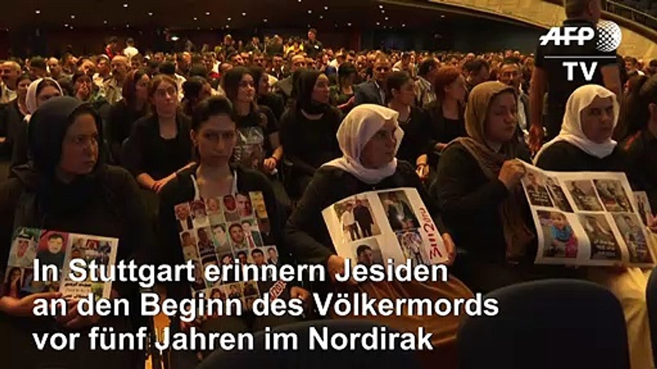 Jesiden erinnern in Stuttgart an IS-Genozid